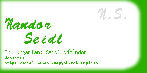 nandor seidl business card